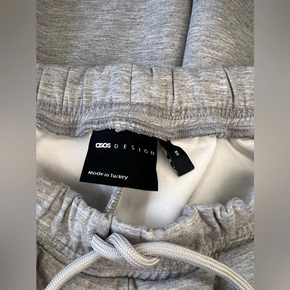 ASOS DESIGN Super Wide Leg Scuba Joggers in Gray Marl, size XS. SOLD OUT ONLINE - Picture 9 of 14